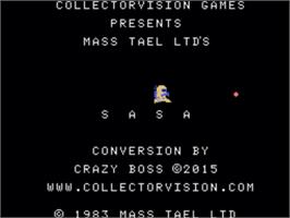 Title screen of Sasa on the Coleco Vision.