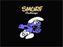 Title screen of Smurf Challenge on the Coleco Vision.