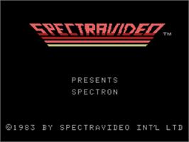 Title screen of Spectron on the Coleco Vision.