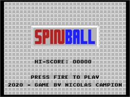Title screen of SpinBall on the Coleco Vision.