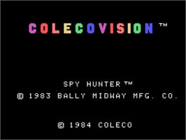 Title screen of Spy Hunter on the Coleco Vision.