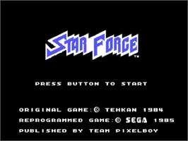 Title screen of Star Force on the Coleco Vision.