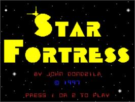 Title screen of Star Fortress on the Coleco Vision.