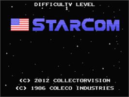 Title screen of Starcom on the Coleco Vision.