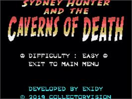 Title screen of Sydney Hunter and the Caverns of Death on the Coleco Vision.