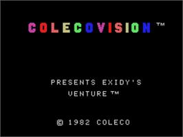 Title screen of Venture on the Coleco Vision.