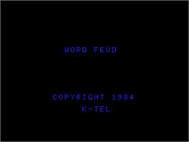 Title screen of Word Feud on the Coleco Vision.