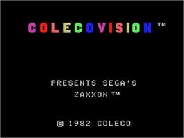 Title screen of Zaxxon on the Coleco Vision.