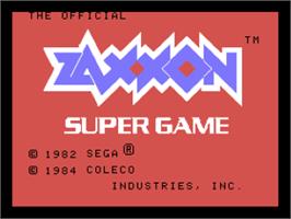 Title screen of Zaxxon Super Game on the Coleco Vision.