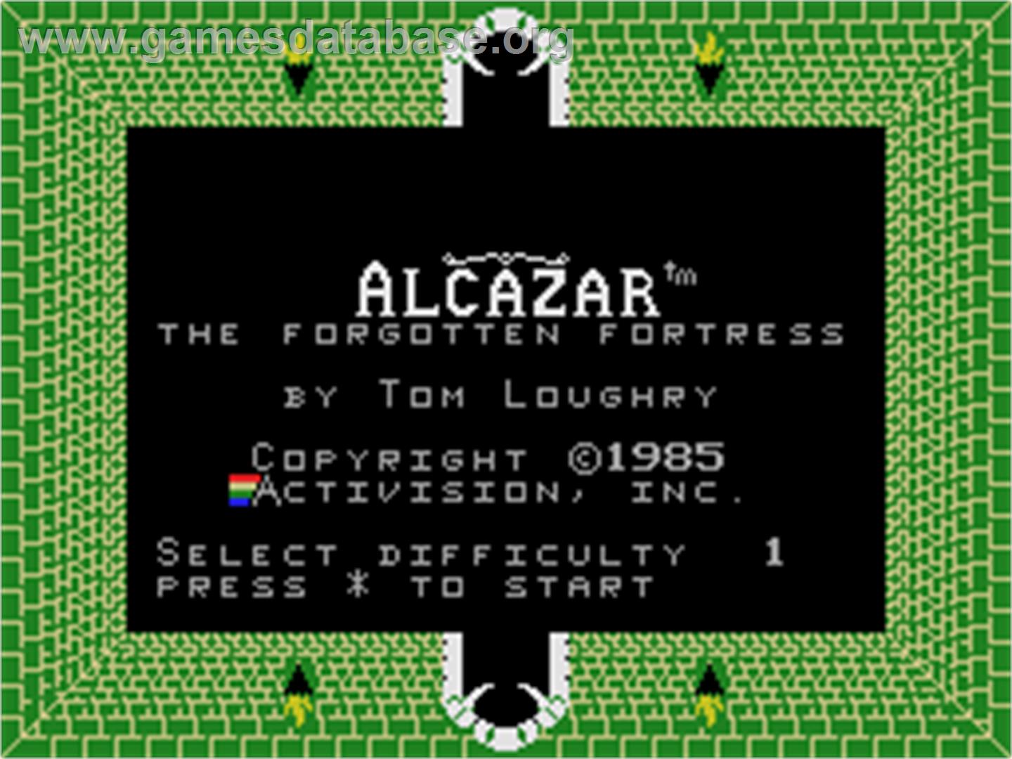 Alcazar: The Forgotten Fortress - Coleco Vision - Artwork - Title Screen