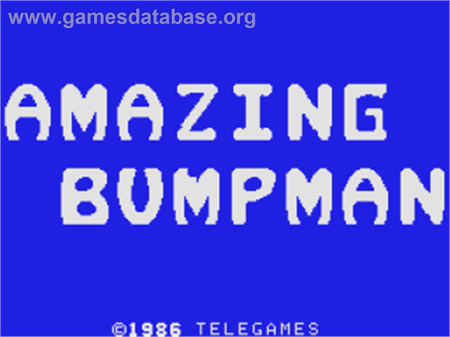 Amazing Bumpman - Coleco Vision - Artwork - Title Screen
