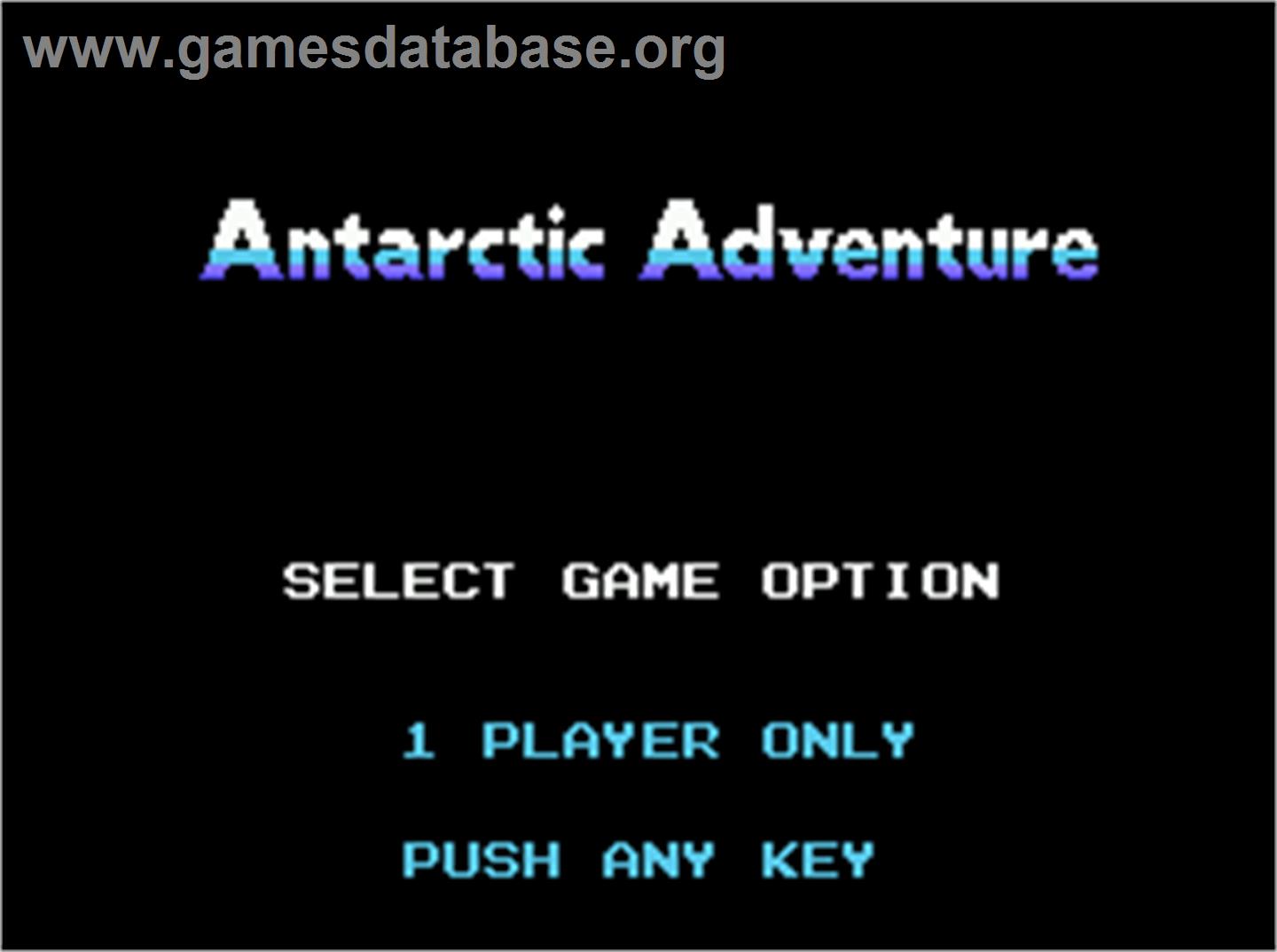 Antarctic Adventure - Coleco Vision - Artwork - Title Screen