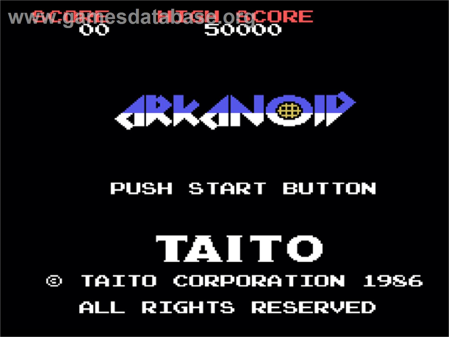 Arkanoid - Coleco Vision - Artwork - Title Screen