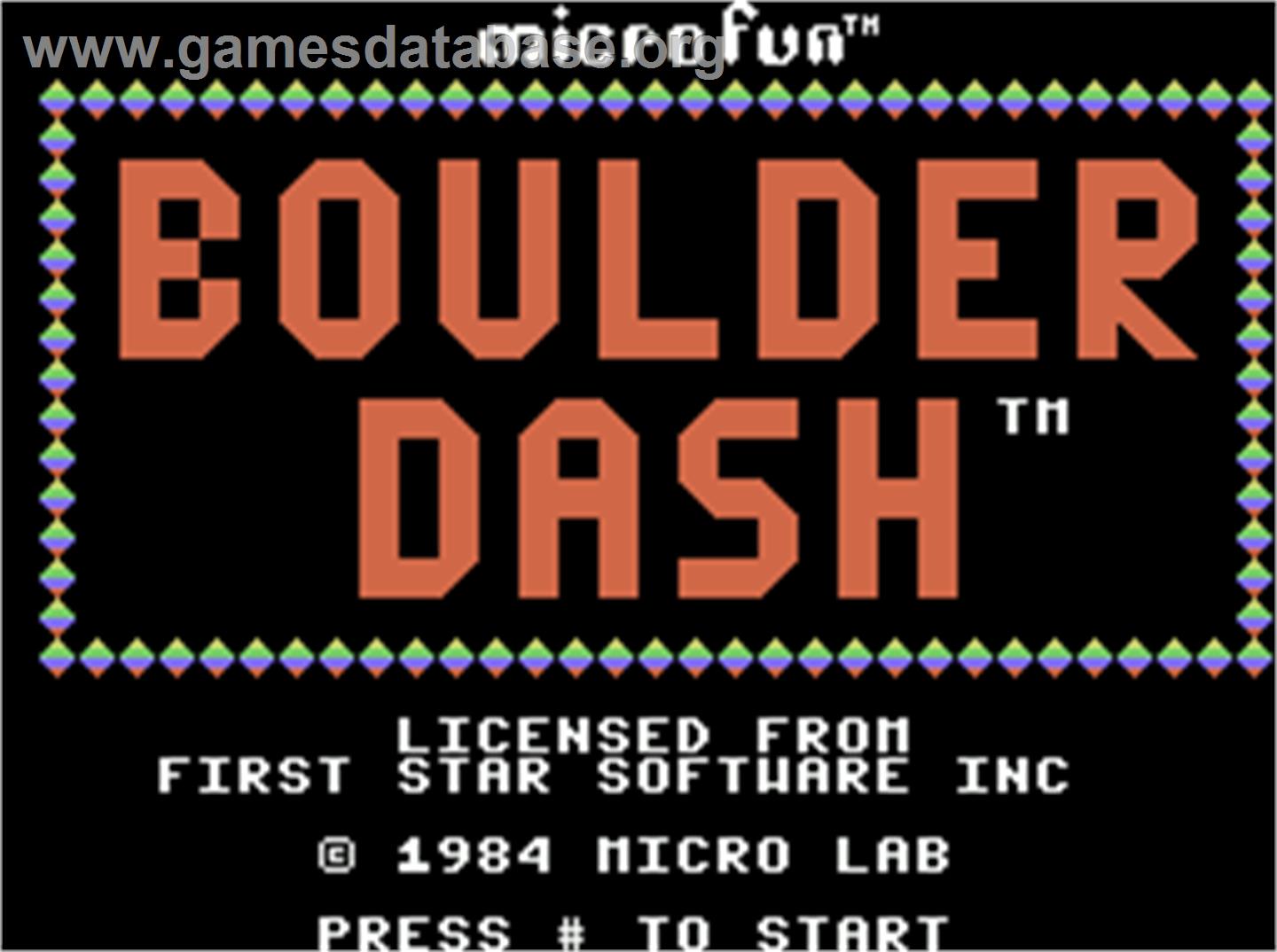 Boulder Dash - Coleco Vision - Artwork - Title Screen
