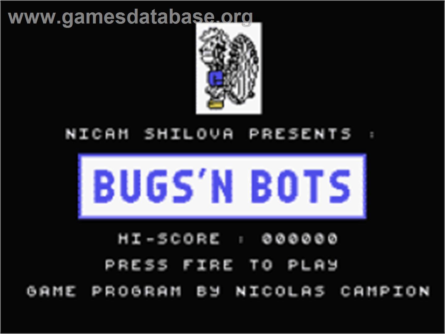 Bugs'n Bots - Coleco Vision - Artwork - Title Screen