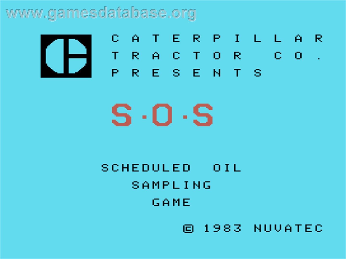 CAT S.O.S. Game, The - Coleco Vision - Artwork - Title Screen
