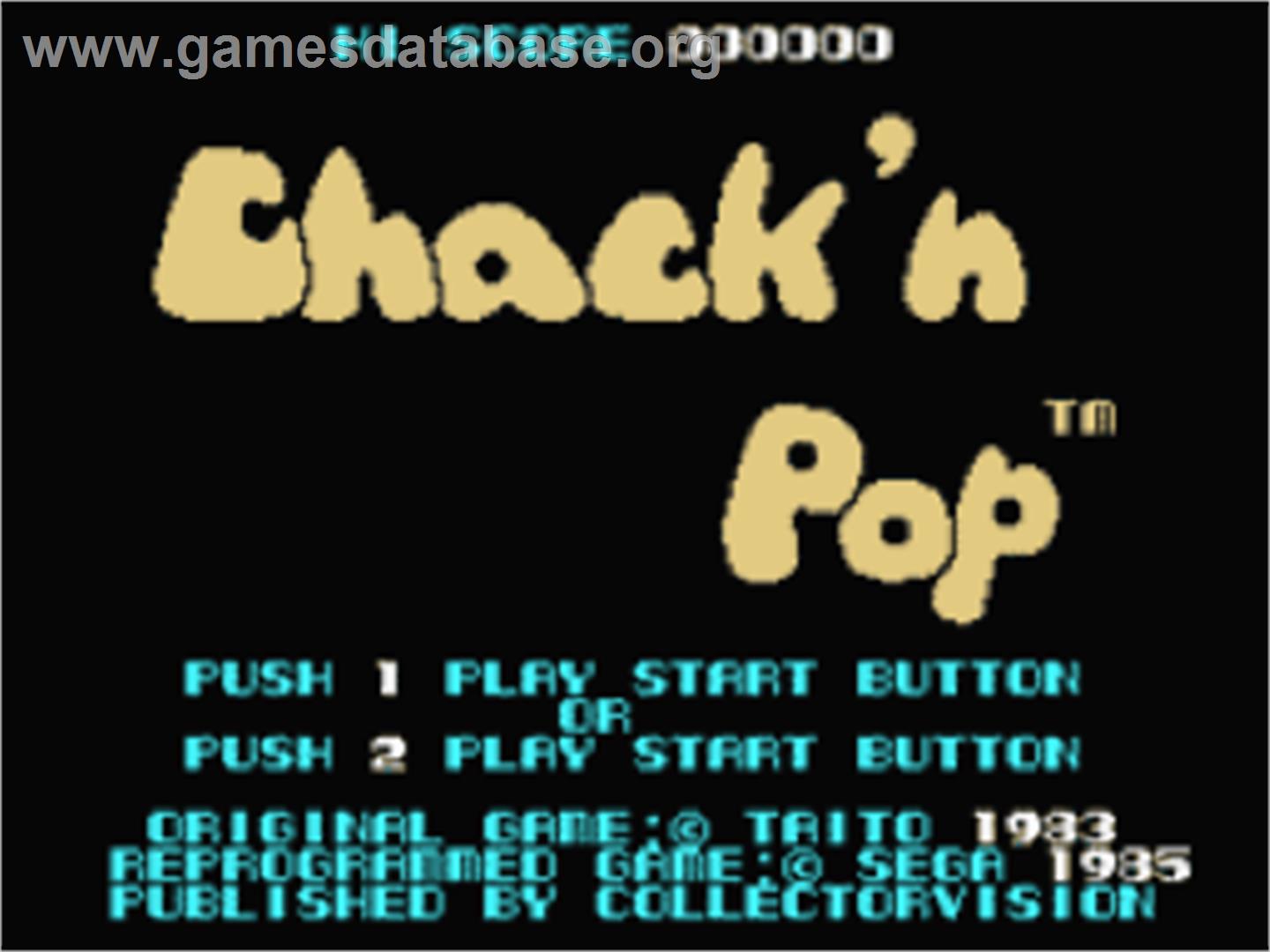 Chack'n Pop - Coleco Vision - Artwork - Title Screen