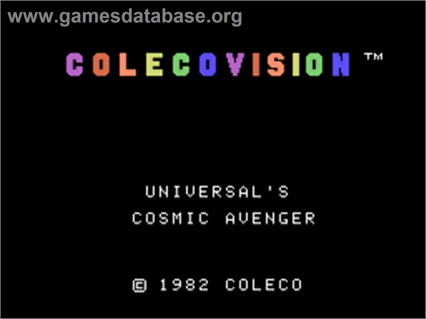 Cosmic Avenger - Coleco Vision - Artwork - Title Screen