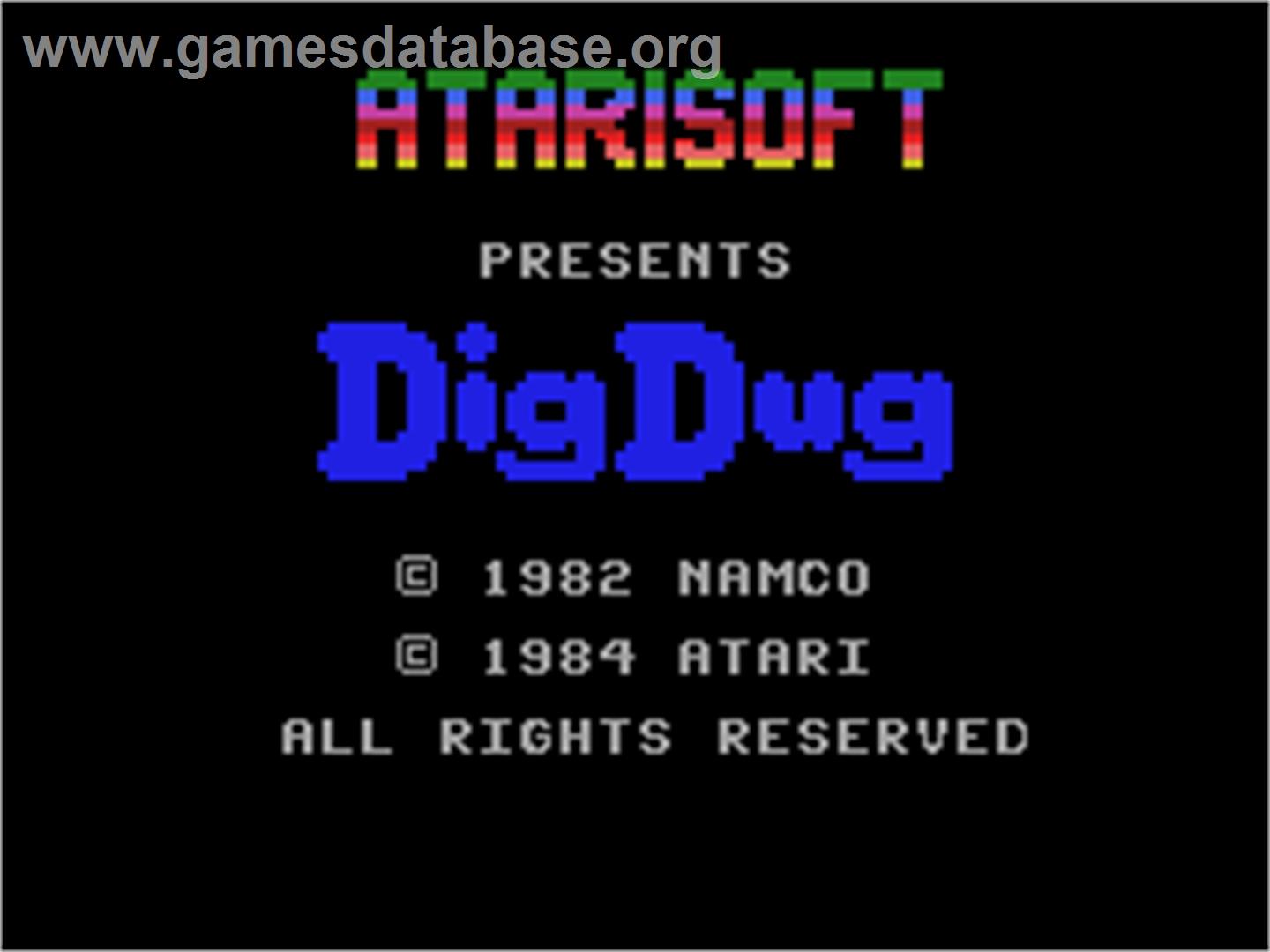 Dig Dug - Coleco Vision - Artwork - Title Screen