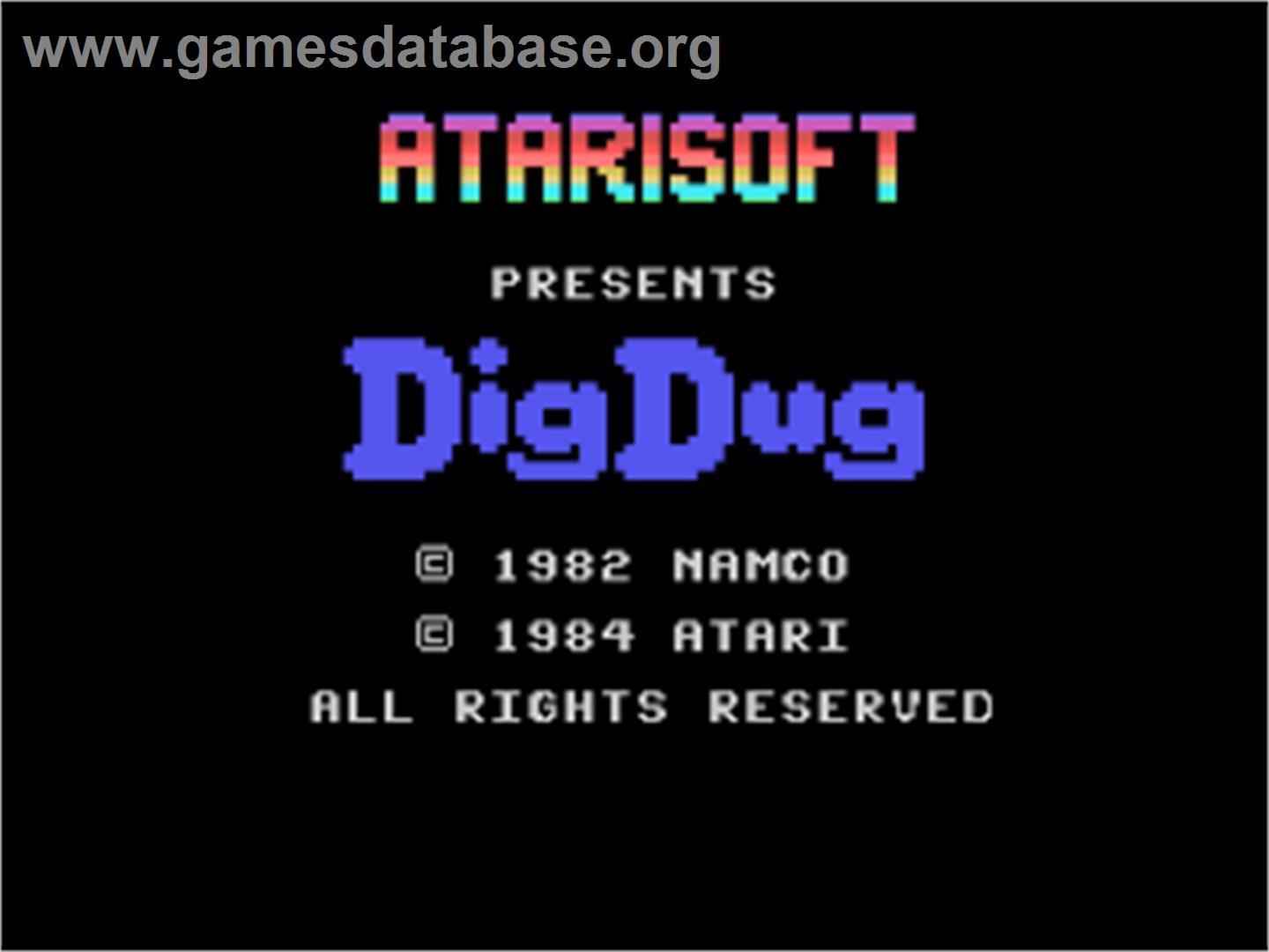 Dig Dug - Coleco Vision - Artwork - Title Screen