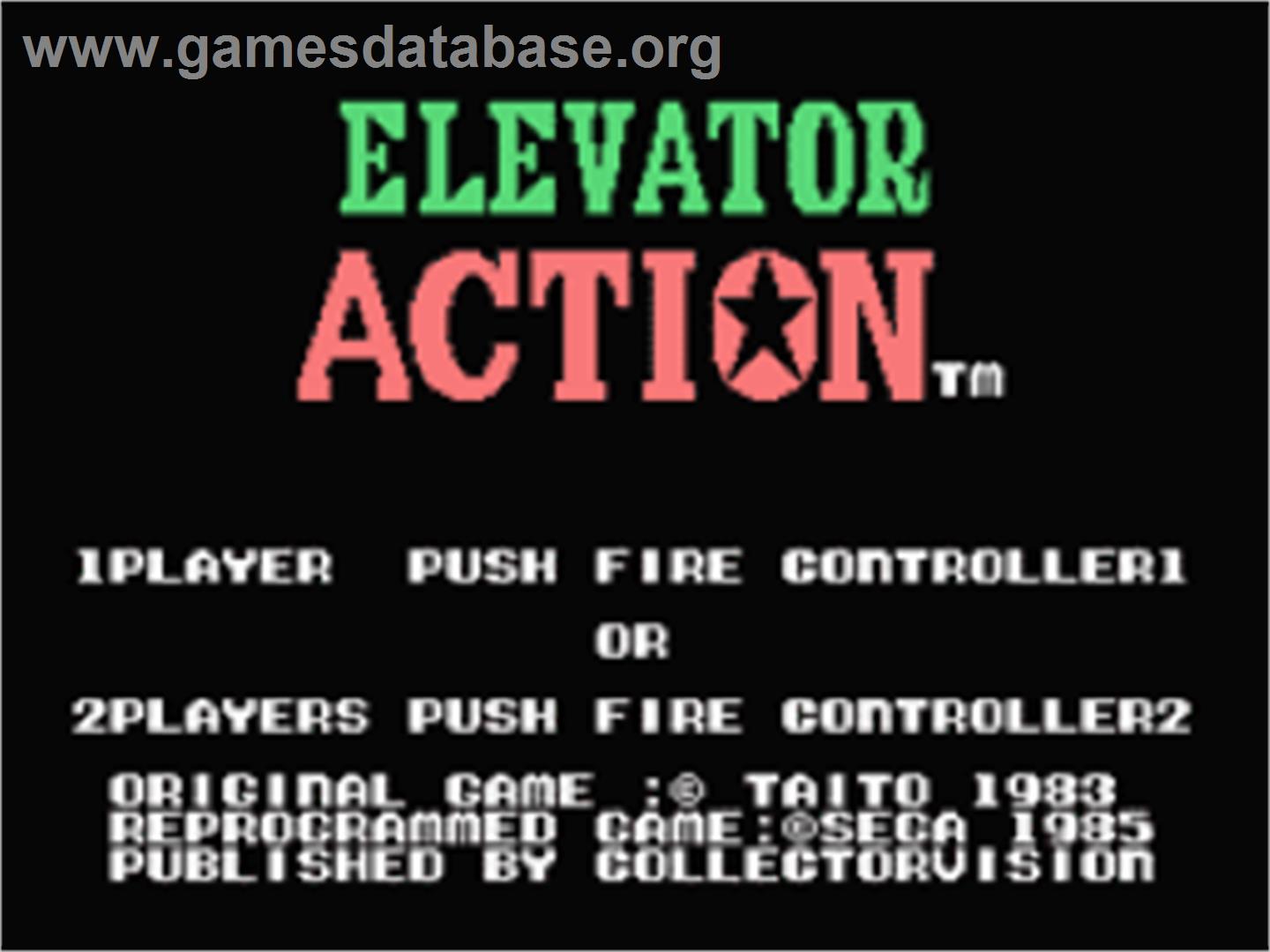 Elevator Action - Coleco Vision - Artwork - Title Screen