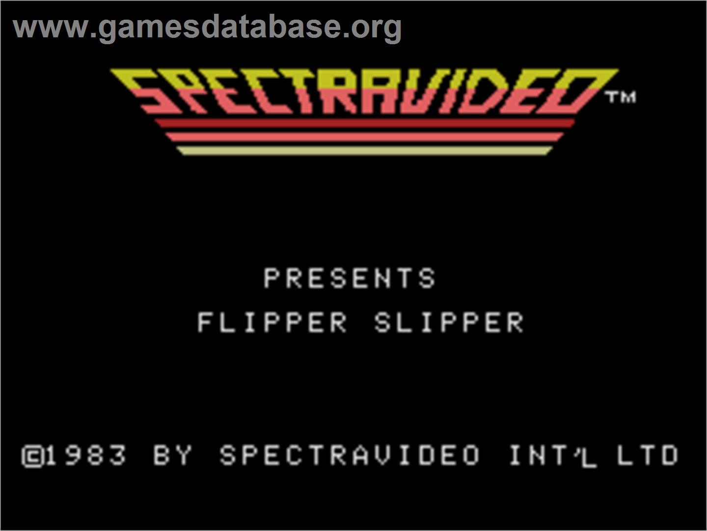 Flipper Slipper - Coleco Vision - Artwork - Title Screen