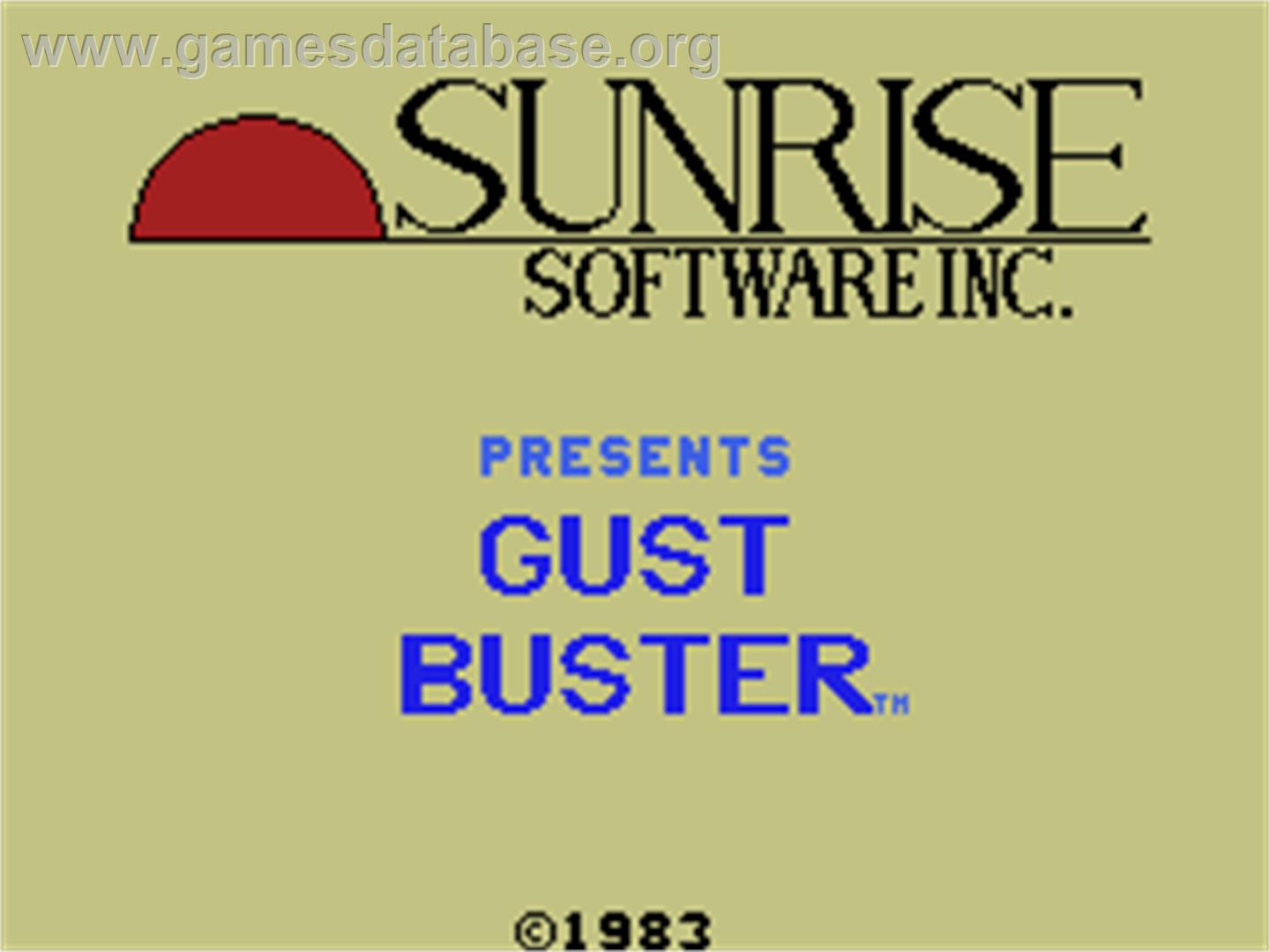 Gust Buster - Coleco Vision - Artwork - Title Screen