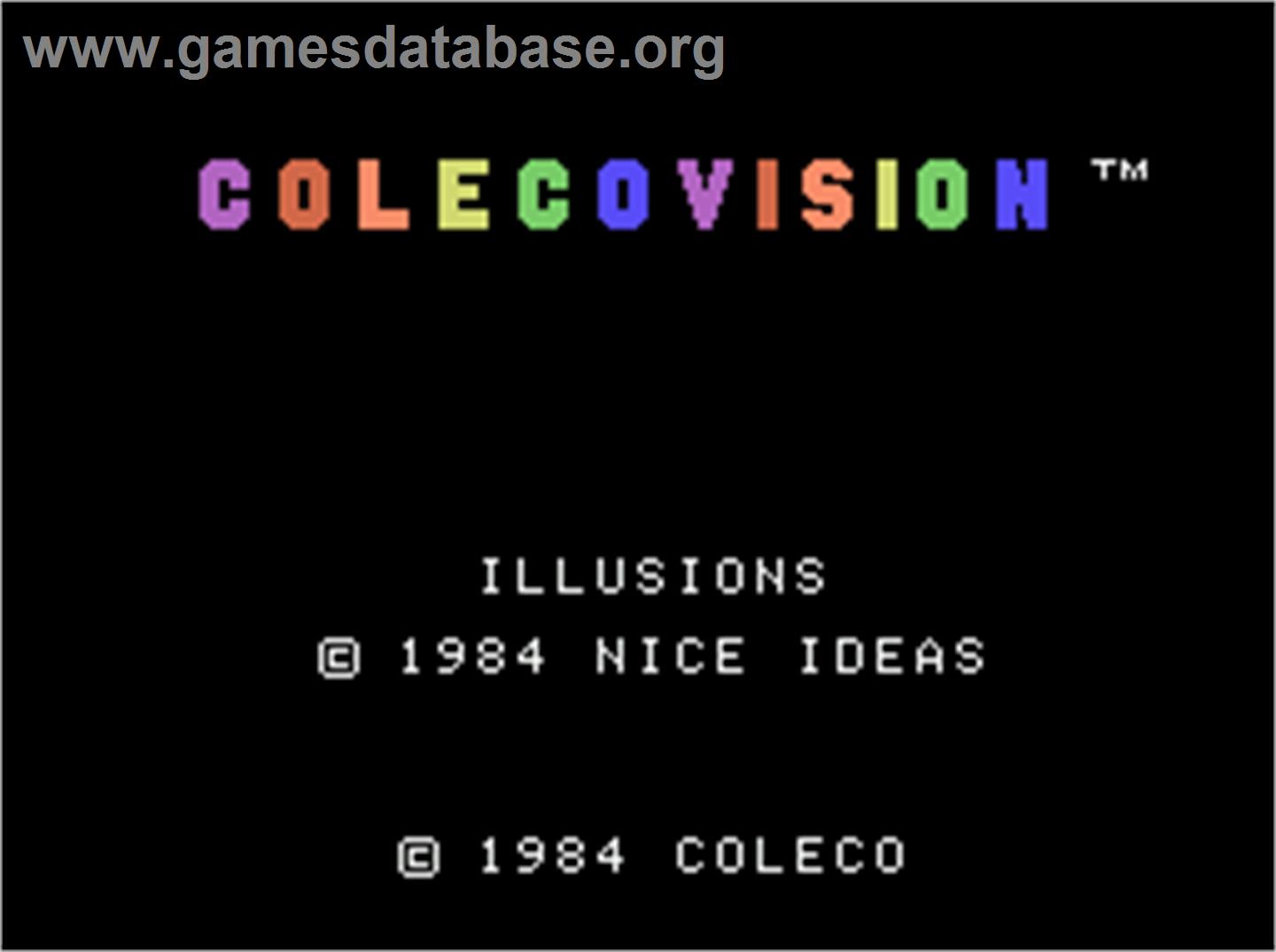 Illusions - Coleco Vision - Artwork - Title Screen