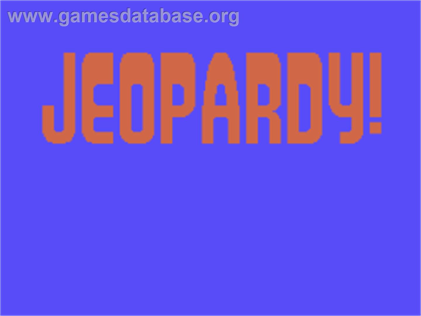 Jeopardy! - Coleco Vision - Artwork - Title Screen