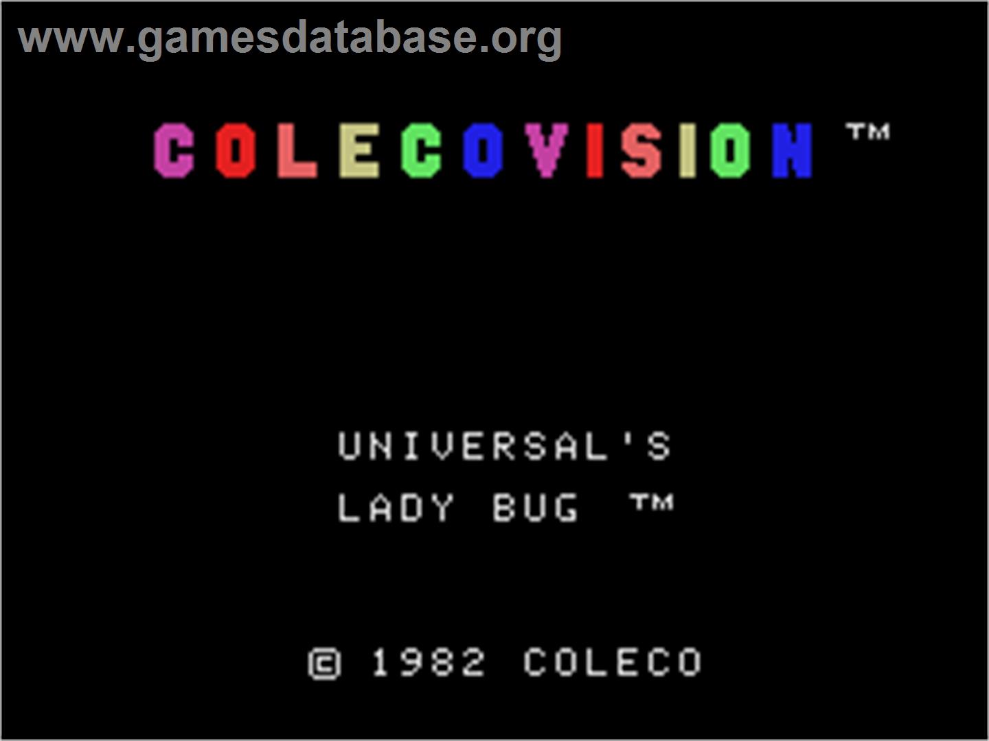 Lady Bug - Coleco Vision - Artwork - Title Screen