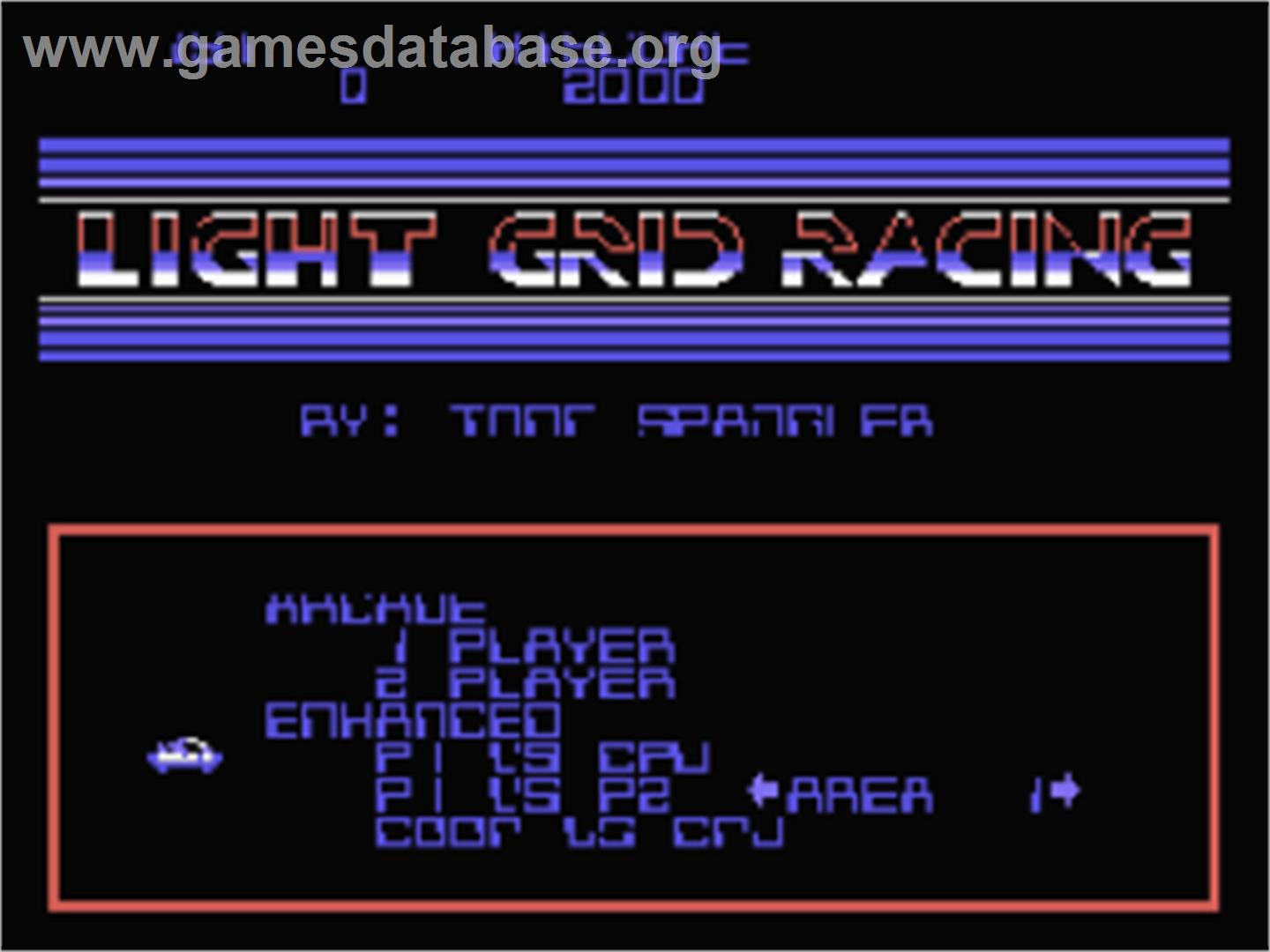 Light Grid Racing - Coleco Vision - Artwork - Title Screen