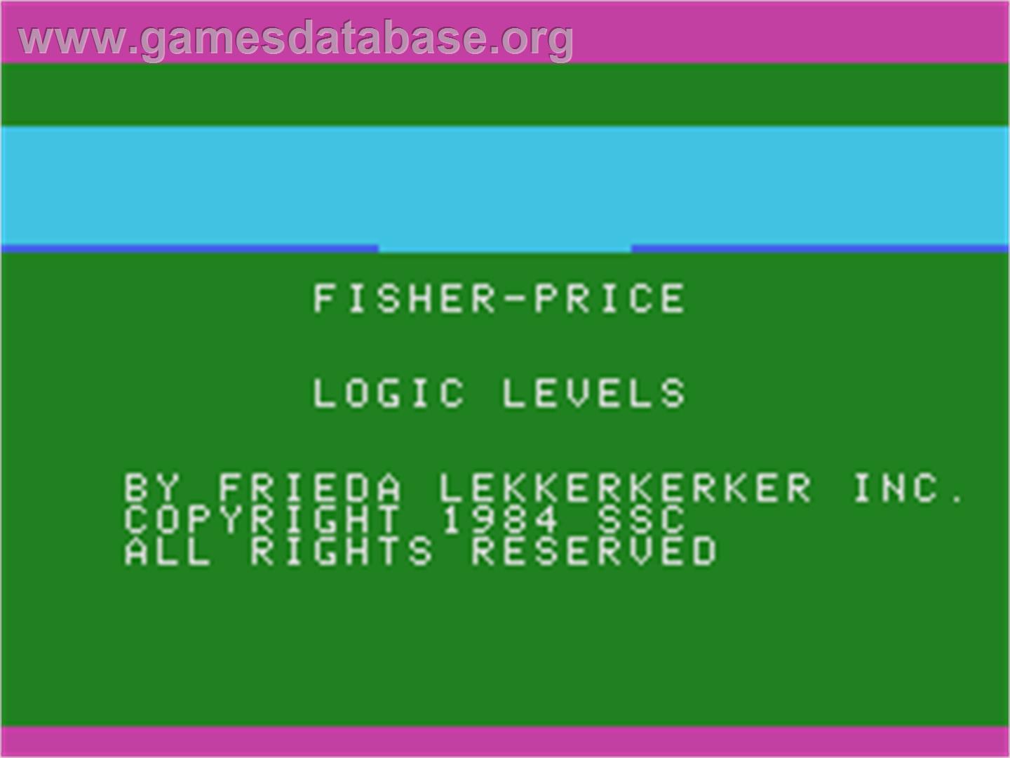 Logic Levels - Coleco Vision - Artwork - Title Screen