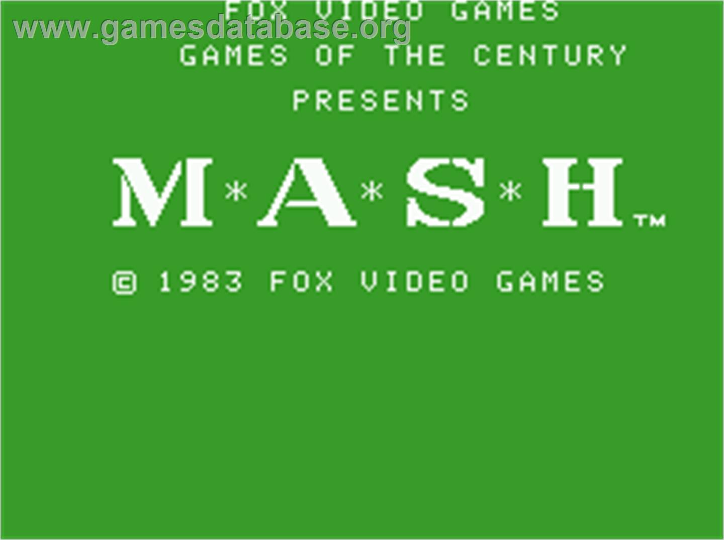 M*A*S*H - Coleco Vision - Artwork - Title Screen