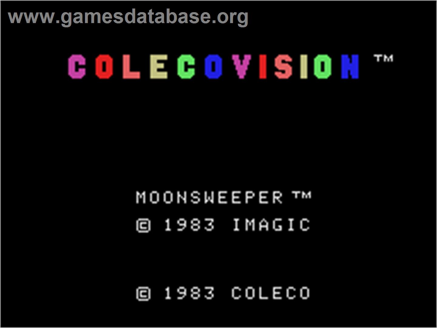 Moonsweeper - Coleco Vision - Artwork - Title Screen