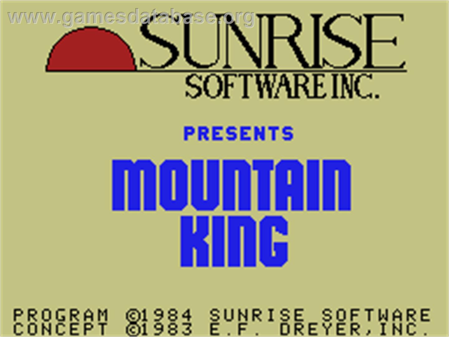 Mountain King - Coleco Vision - Artwork - Title Screen