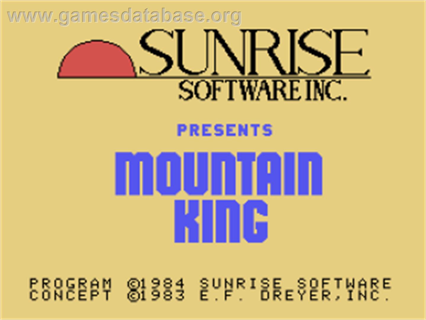 Mountain King - Coleco Vision - Artwork - Title Screen