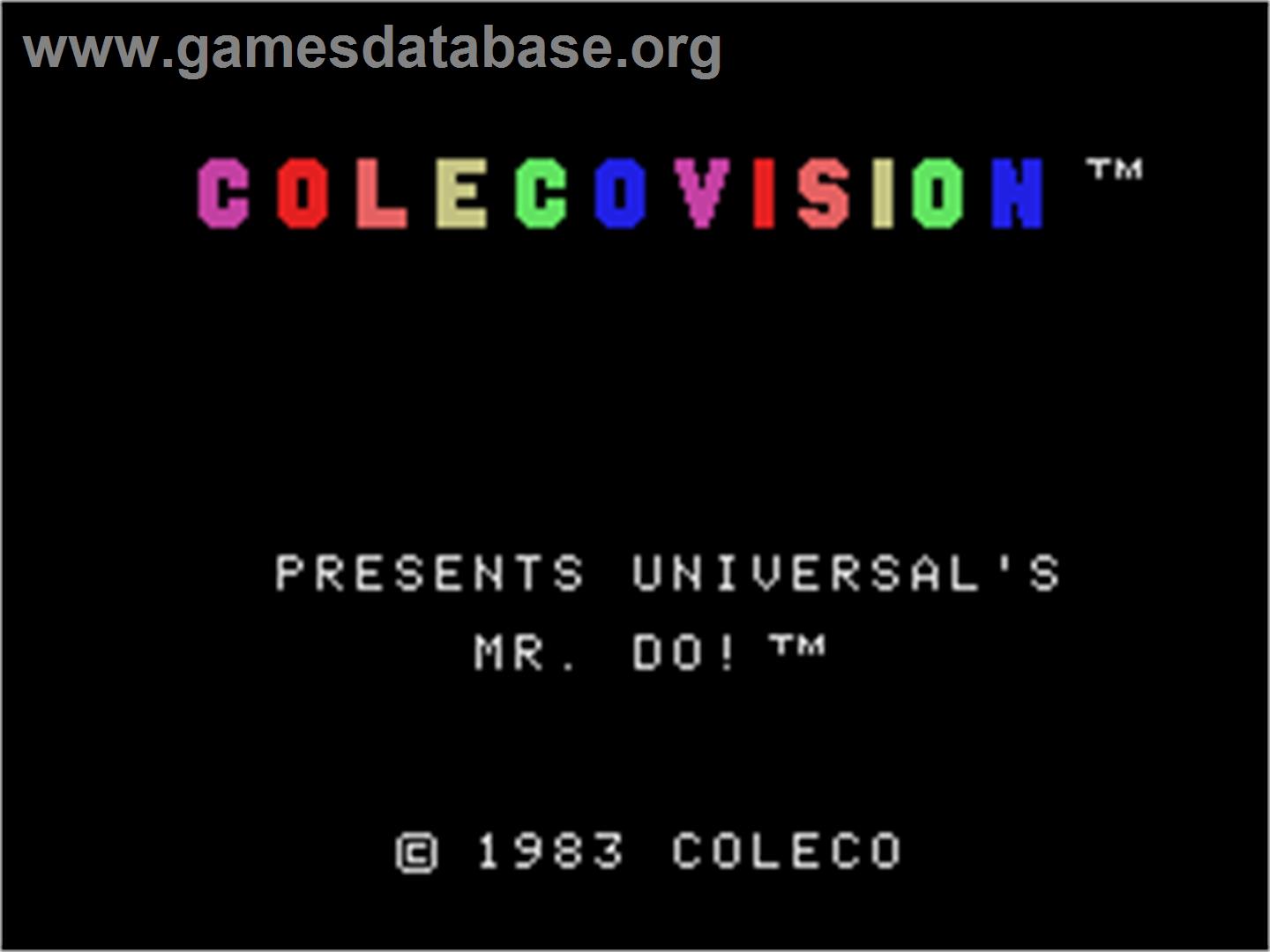 Mr. Do! - Coleco Vision - Artwork - Title Screen