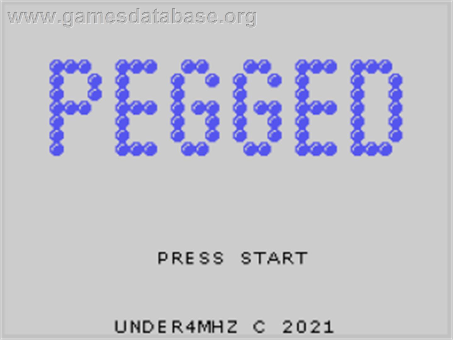Pegged - Coleco Vision - Artwork - Title Screen