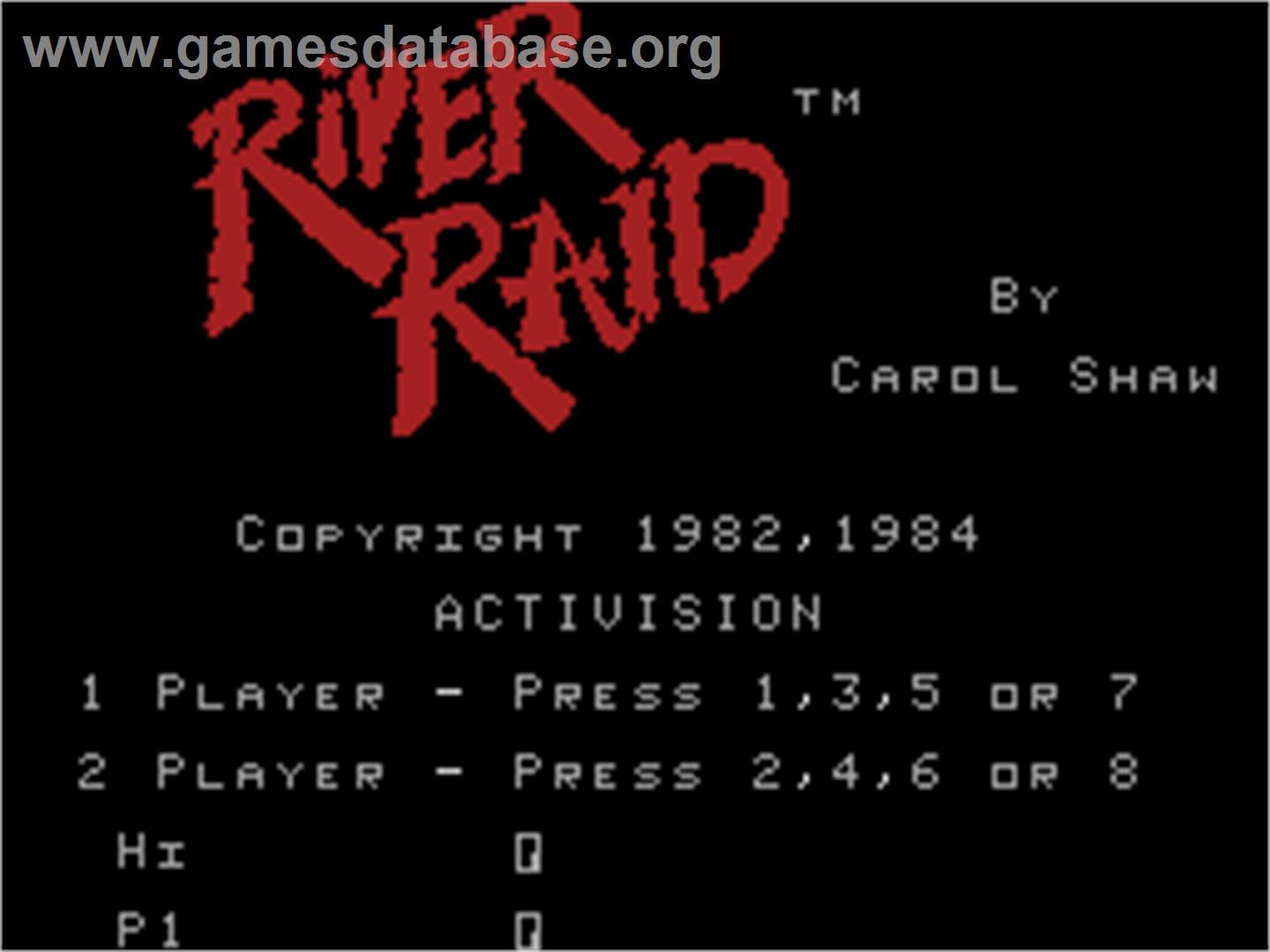 River Raid - Coleco Vision - Artwork - Title Screen