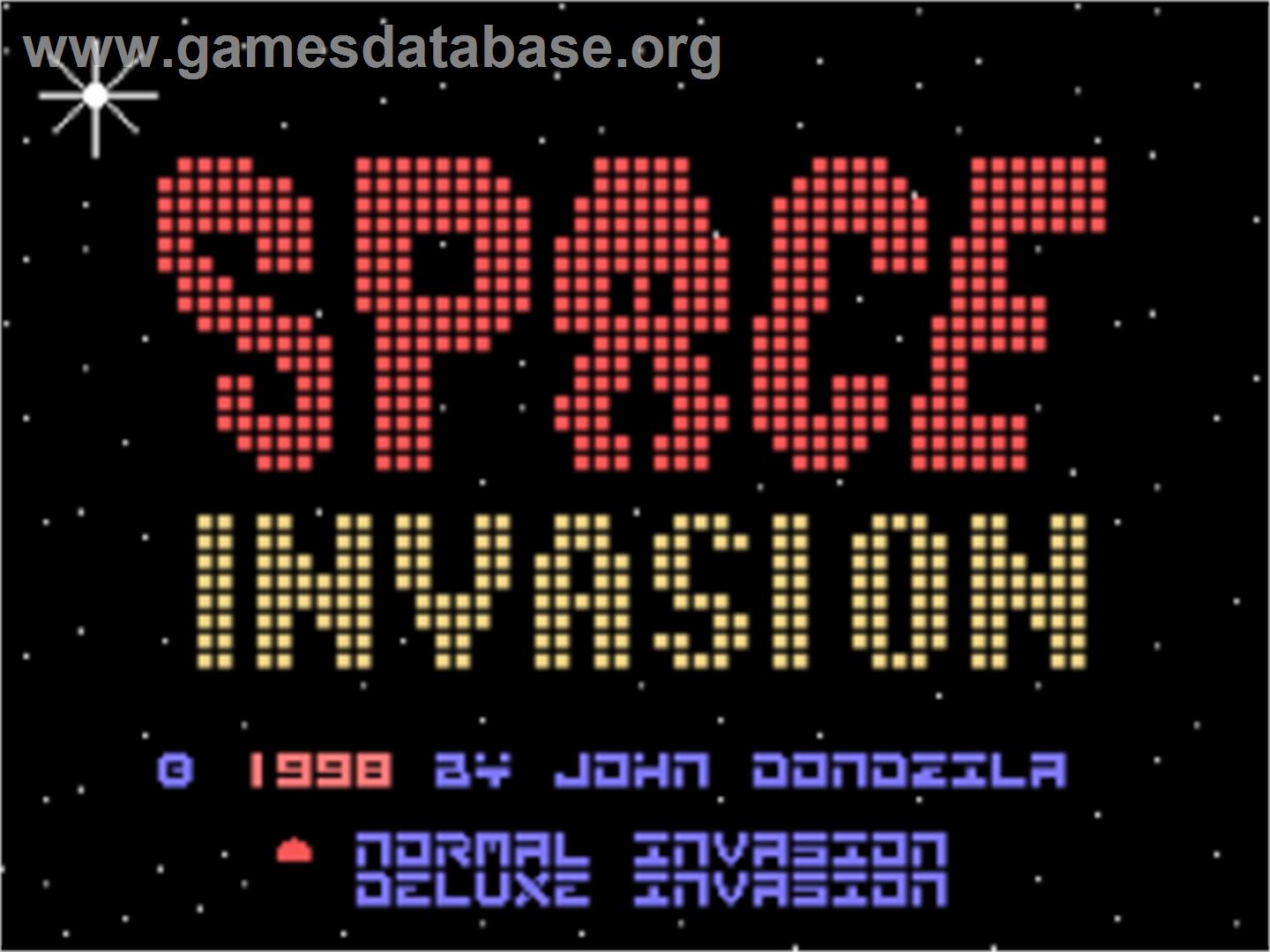 Space Invasion (Demo) - Coleco Vision - Artwork - Title Screen