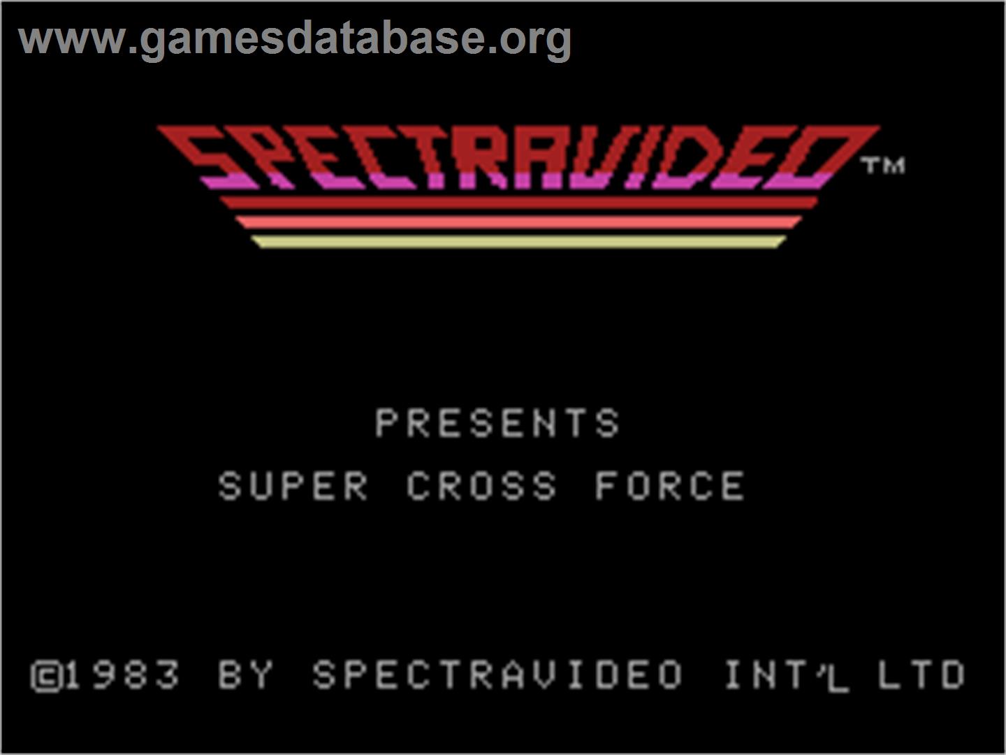 Super Cross Force - Coleco Vision - Artwork - Title Screen