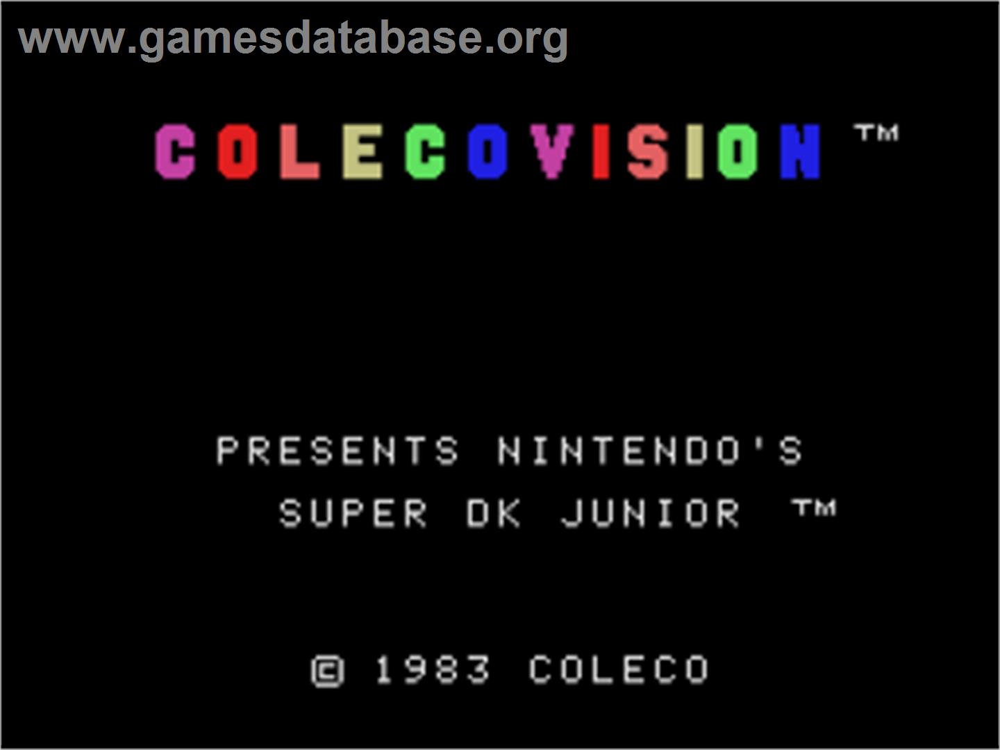 Super Dk! - Coleco Vision - Artwork - Title Screen