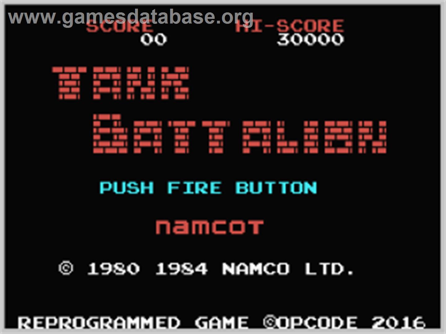 Tank Battalion - Coleco Vision - Artwork - Title Screen
