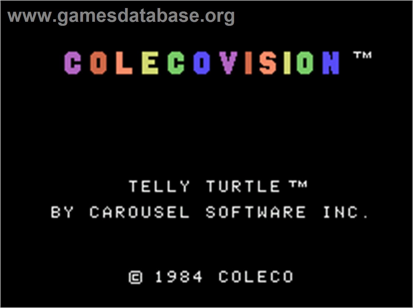 Telly Turtle - Coleco Vision - Artwork - Title Screen
