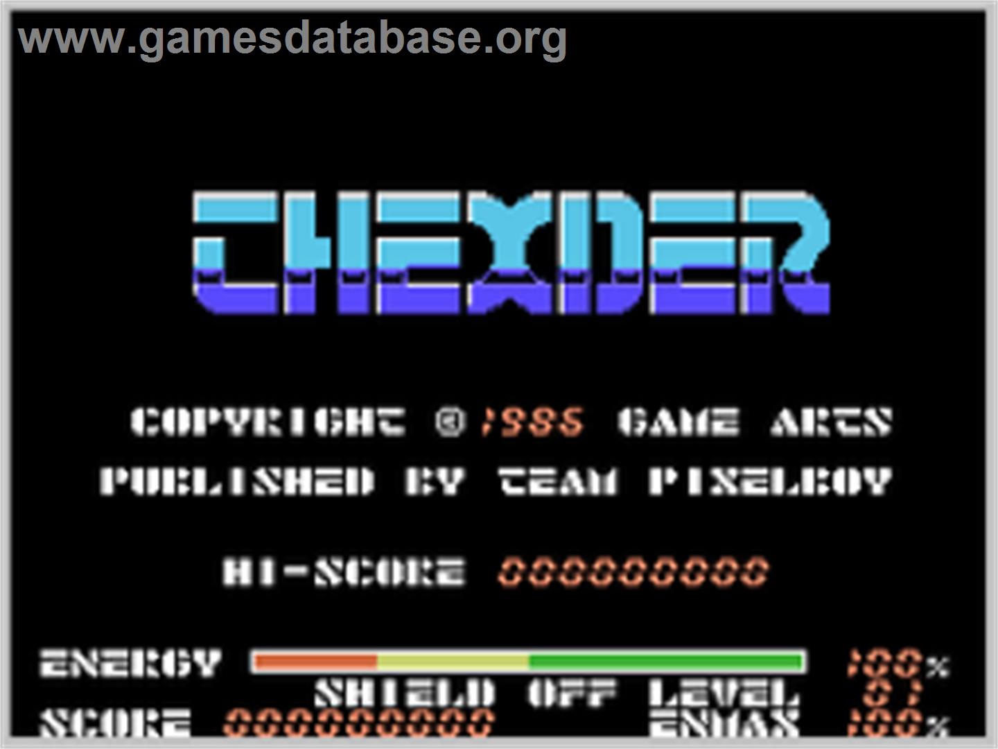 Thexder - Coleco Vision - Artwork - Title Screen
