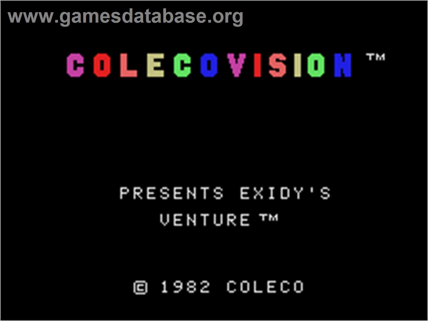 Venture - Coleco Vision - Artwork - Title Screen