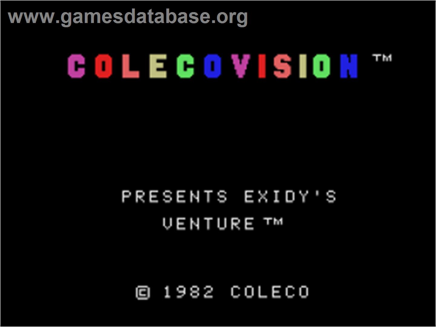Venture - Coleco Vision - Artwork - Title Screen