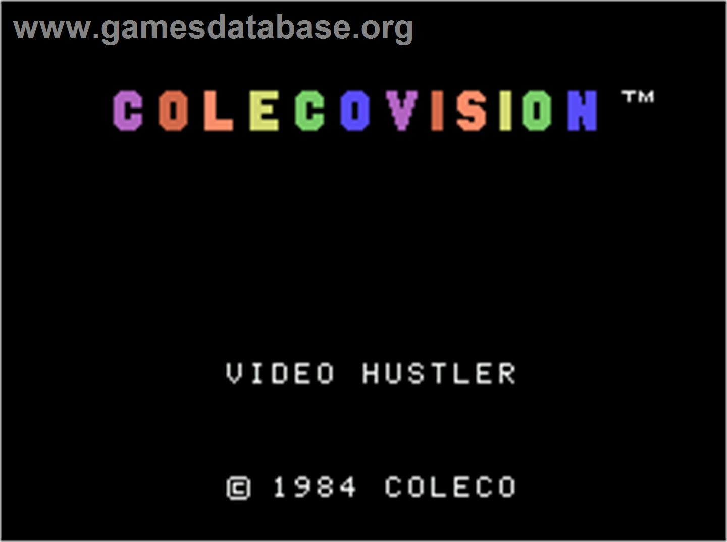 Video Hustler - Coleco Vision - Artwork - Title Screen