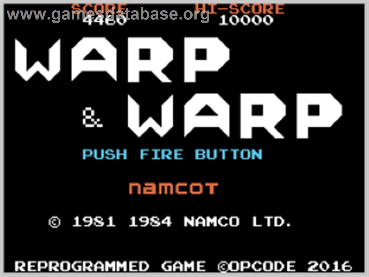 Warp & Warp - Coleco Vision - Artwork - Title Screen