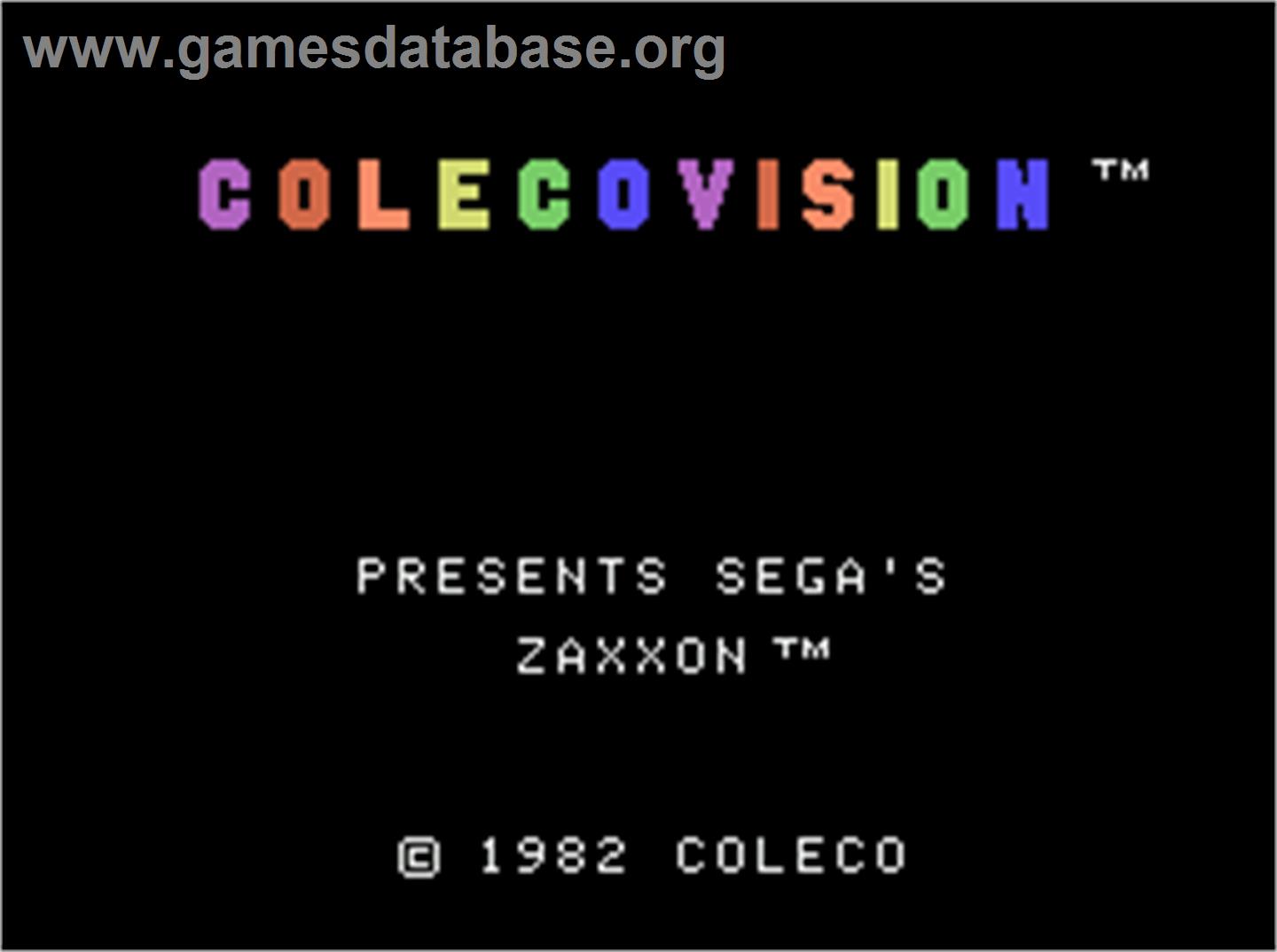 Zaxxon - Coleco Vision - Artwork - Title Screen